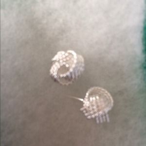 925 silver love knot earrings