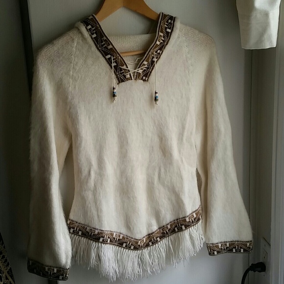 Peruvian alpaca hoodie sweater XS