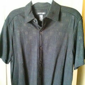 Mens Kenneth Cole textured short sleeved shirt