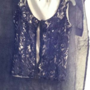 Black and Cream lace corsett