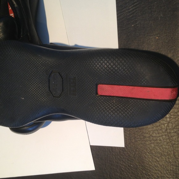 Prada Black Leather Loafer Flats - Picture 3 of 4