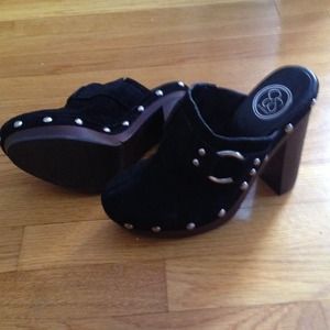JS High Heel Clogs by Jessica Simpson.