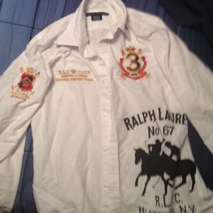 White polo button up