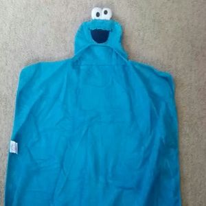 Baby cookie monster towel