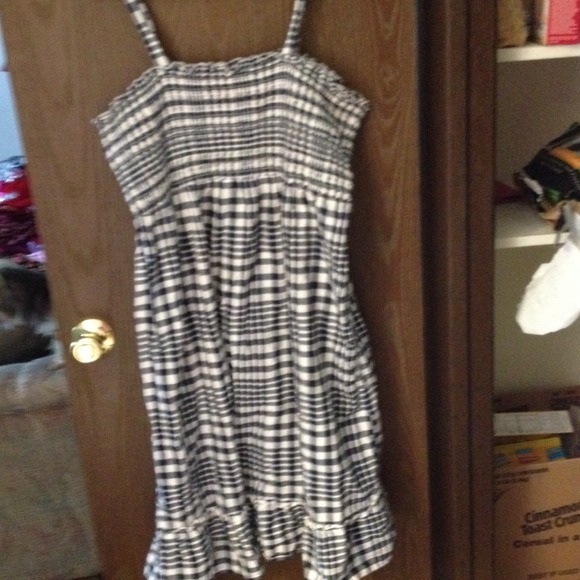 A long plaid dress