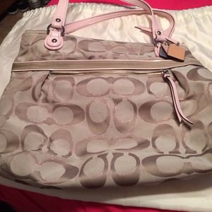Light pink and khaki Coach