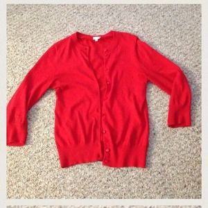 J. Crew Sweaters - J. Crew red sweater cardigan J. Crew Sweaters - J. Crew red sweater cardigan