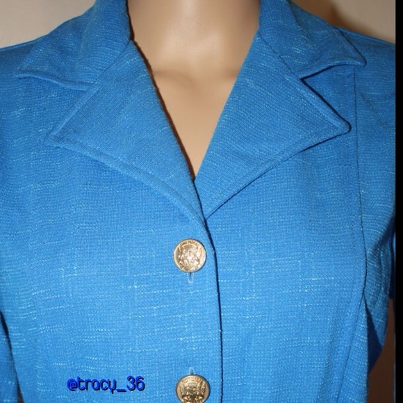 Blue Button Up Dress - Picture 3 of 3