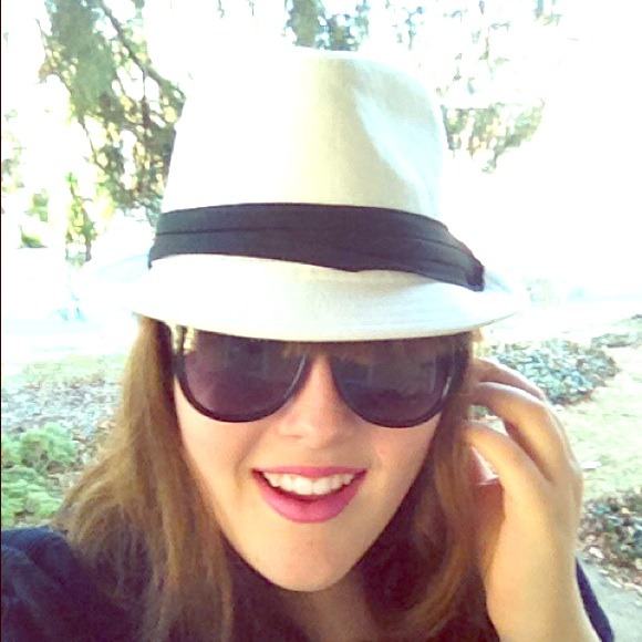 Adorable black and white fedora