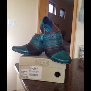 L'Artists Turquoise Multi-Colored Shoes