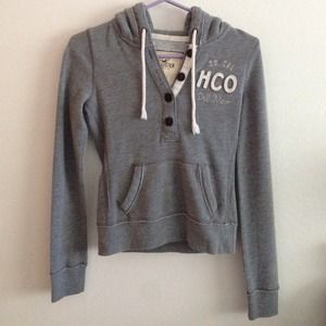 🎉SOLD🎉 Light Grey Hollister Hoodie