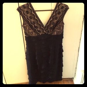 Lacy black dress - perfect for black tie affairs!