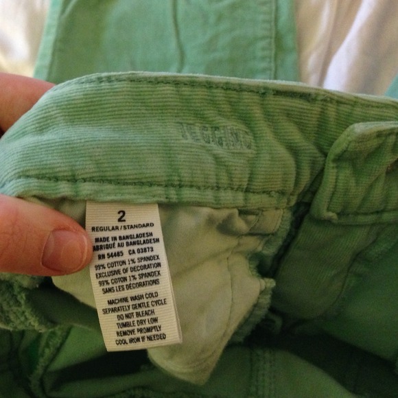 Seafoam Green Corduroy's - American Eagle - size 2 - Picture 3 of 4
