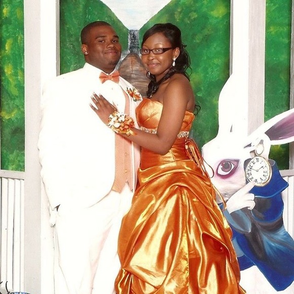 BeJeweled Tangerine Prom Gown(House of Wu) - Picture 2 of 4