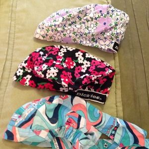 REDUCED! LOT of 3 Scrub Hats, One Size