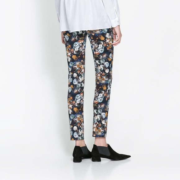 Floral printed trouser pants - Picture 3 of 4