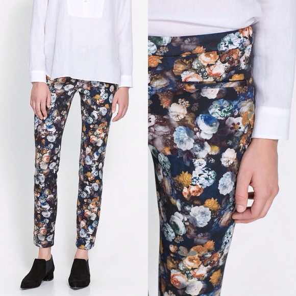 Floral printed trouser pants - Picture 4 of 4