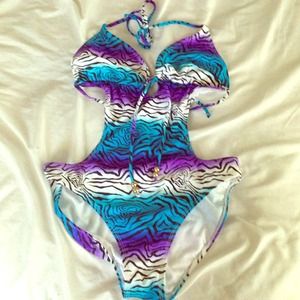 Zebra Print Bathing Suit