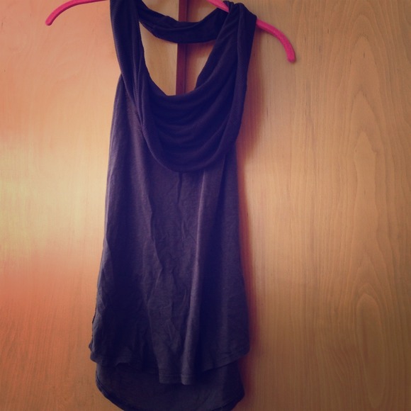 Blue grey Cowl neck tank