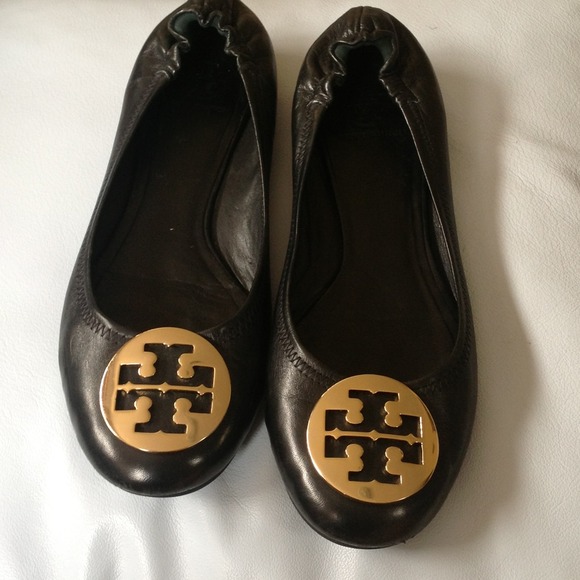 Tory Burch Reva Flats Gold