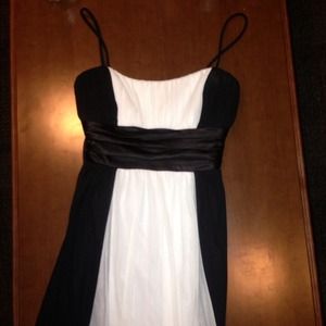 Black and white cocktail dress