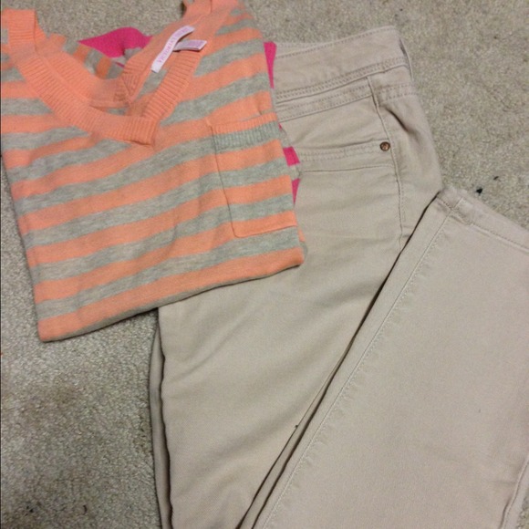 Light pink simply Vera wang skinny ankle jeans