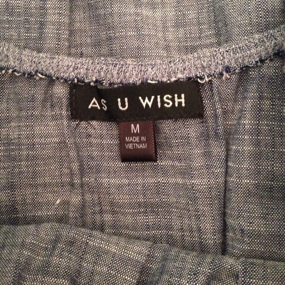 Denim looking ruffle dress - Picture 3 of 4