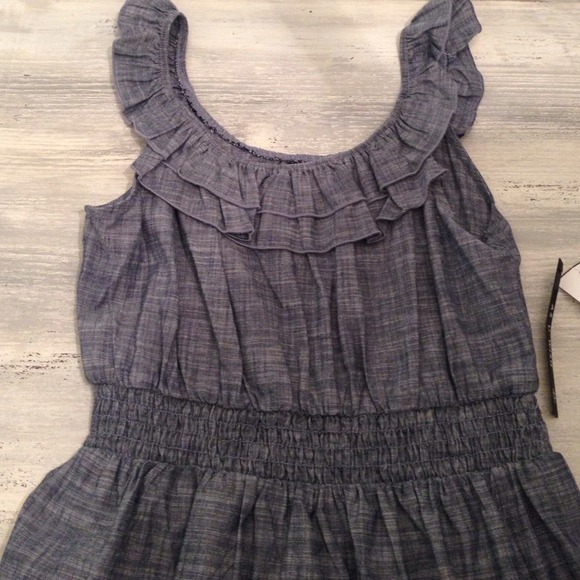 Denim looking ruffle dress - Picture 4 of 4