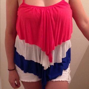 Colorful summer layered tank top