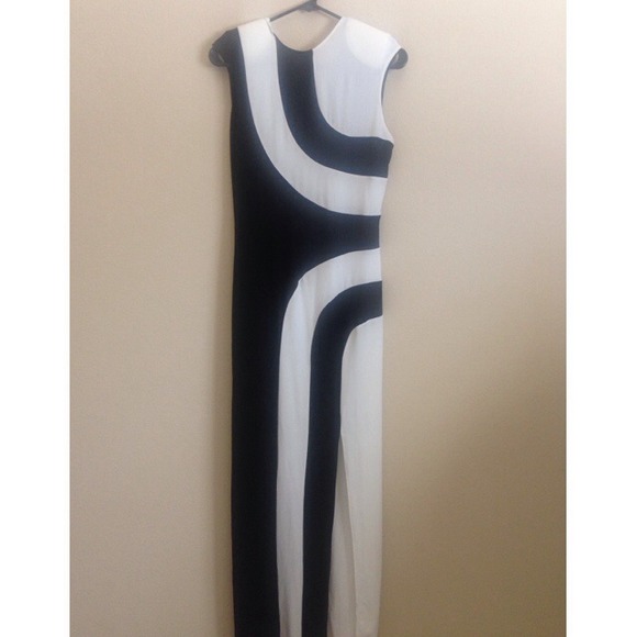Black and white maxi dress