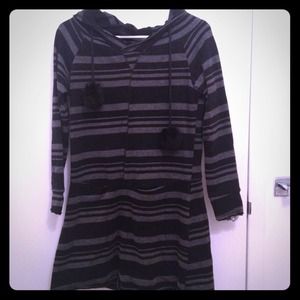 Long cute hooded sweater