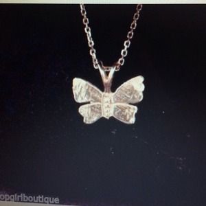 New Petite Butterfly Necklace 14k Yellow Gold