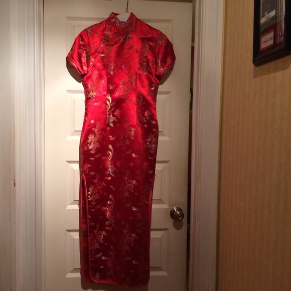 Red Asian style dress