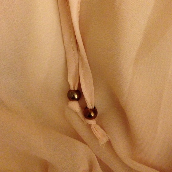 Pink Chiffon Bohemian Top - size small - Picture 3 of 4