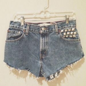 High-Waisted Studded Levi's