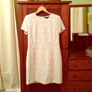 French Connection Lace Short Sleeve Shift Dress