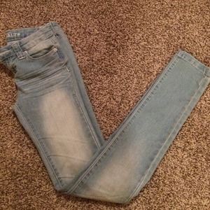 Wet seal blue asphalt jeans