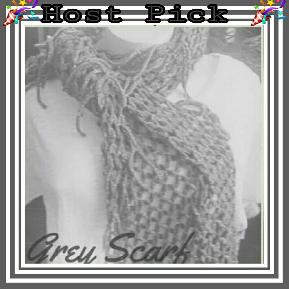 Grey & Silver Metallic Scarf/Shawl  Appox. 76"L X Appox 16"W NWOT