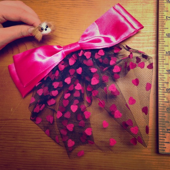 Pink Hair piece and dog ring