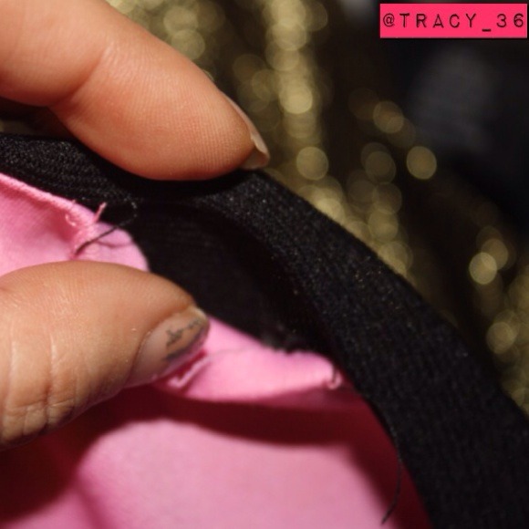 Black Sheer over Pink Dress - Picture 4 of 4