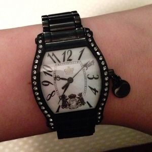🚫SOLD🚫 Juicy Couture Black Watch with Pearl Face