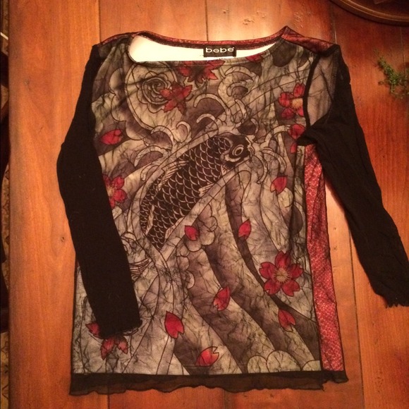 BeBe colorful with very sheer sleeves