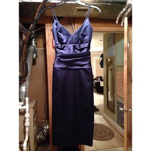 Nicole Miller navy blue cocktail dress size 0