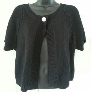 Beautiful MICHAEL KORS satin sheen black CARDIGAN