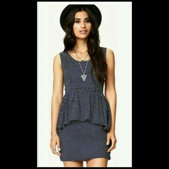 Polkadot Peplum Dress