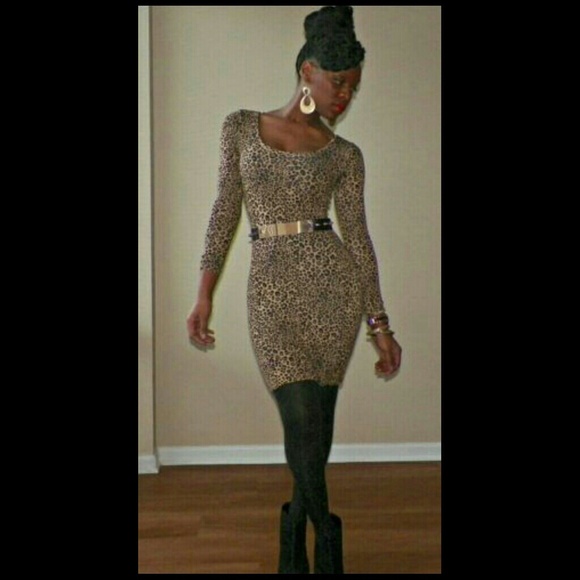 REDUCED! NWOT H&M Stretch Leopard Dress