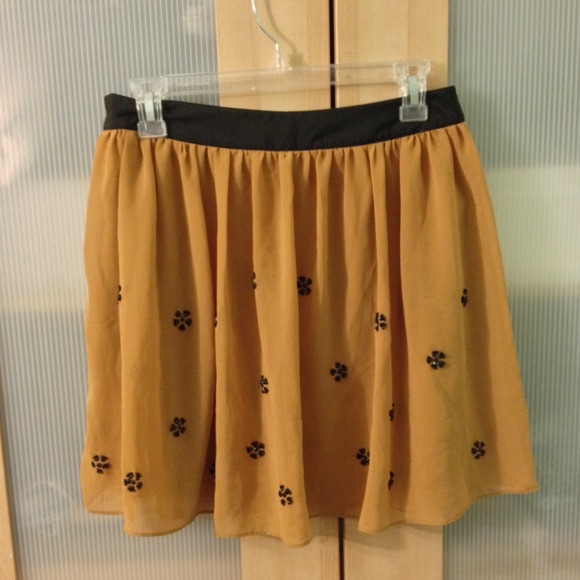 Beaded orange skirt