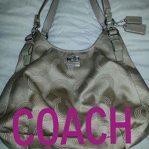 100% Authentic Champagne Colored Coach Bag