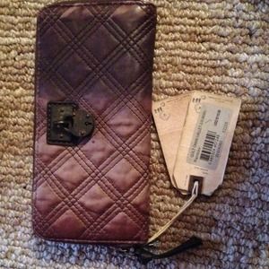 All Saints quilted leather wallet