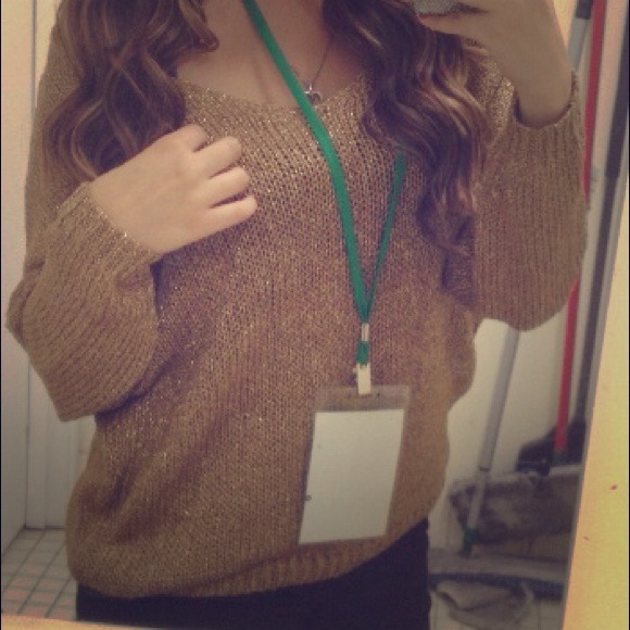 Gold sequin sweater!